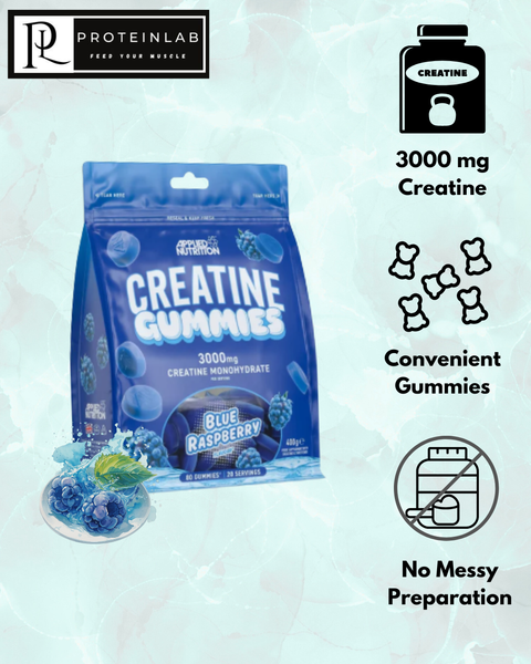 Applied Nutrition Creatine Monohydrate Gummies (Blue Raspberry) (20 servings)