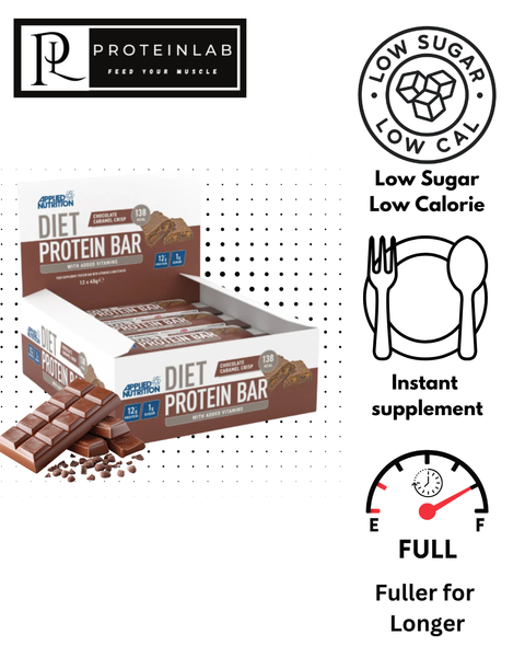 Applied Nutrition Diet Protein Bar Chocolate Caramel Crisp 12