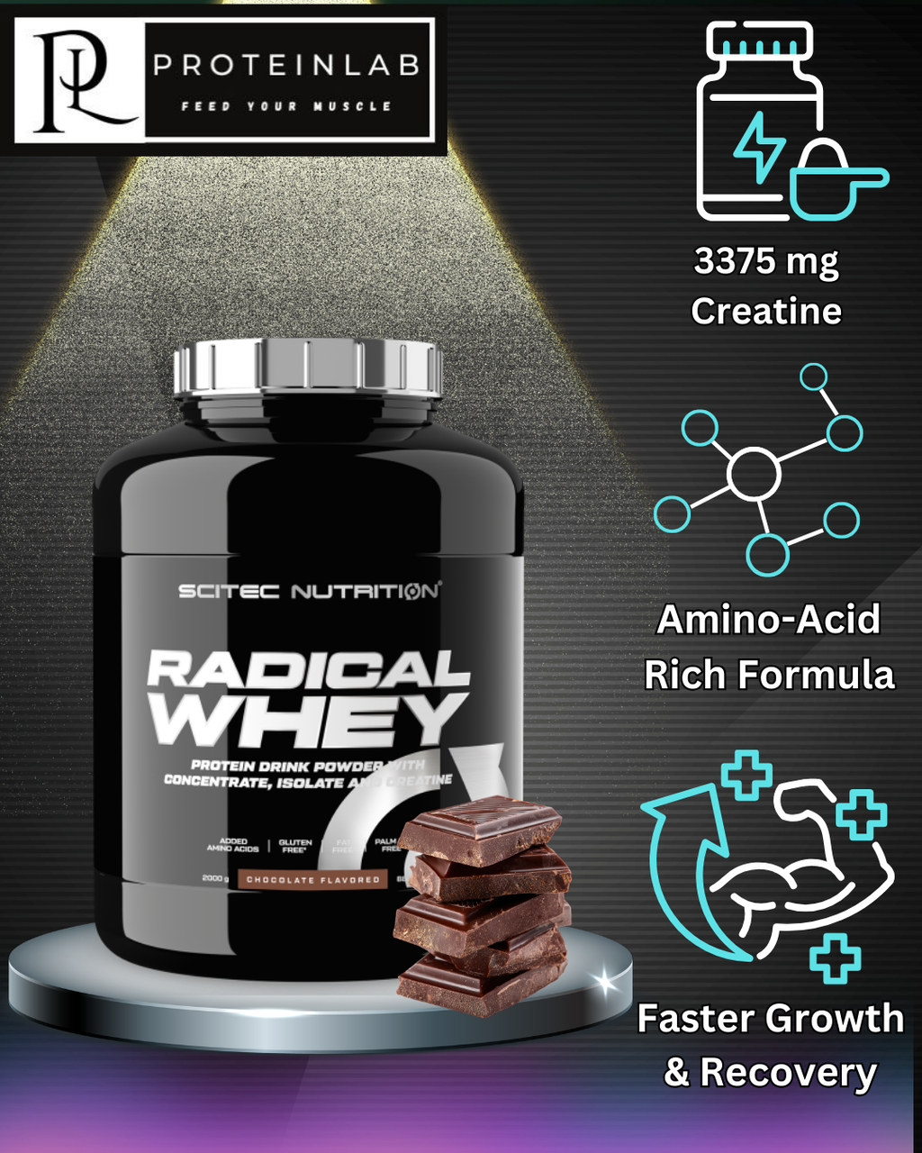 Scitec Nutrition Radical Whey (2KG) Chocolate Flavour