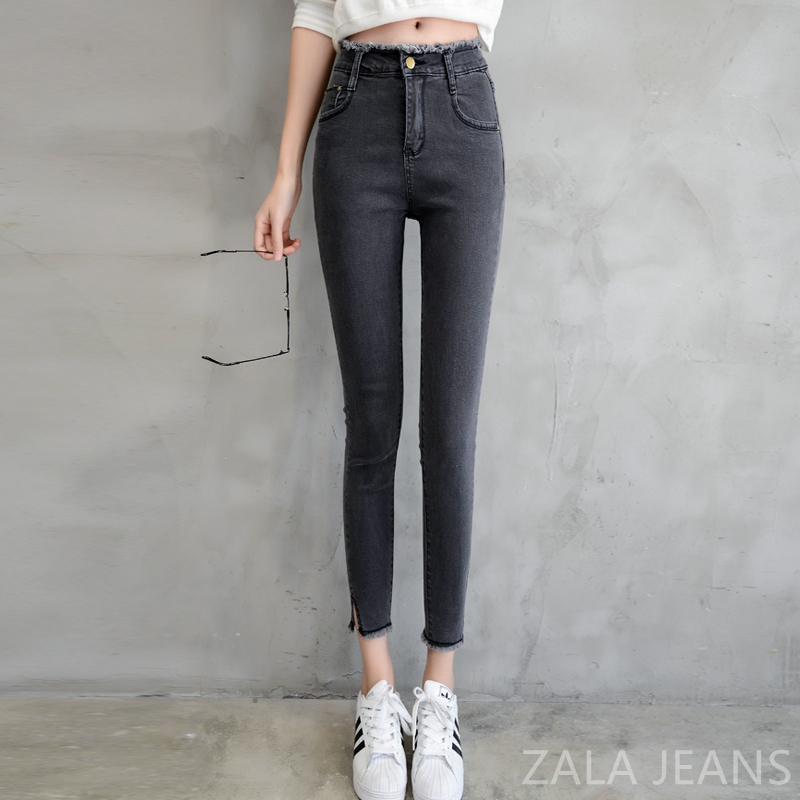 170 Grey Color Skinny Jeans – ZALA Jeans