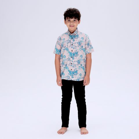 Junior batik pattern shirt handmade by Kapten Batik