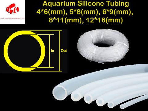 UK 10m Diamètre 4-6mm Tuyau Silicone à Air Aquarium Pipe Tube Pompe Bassin  Etang 2m Bo73662