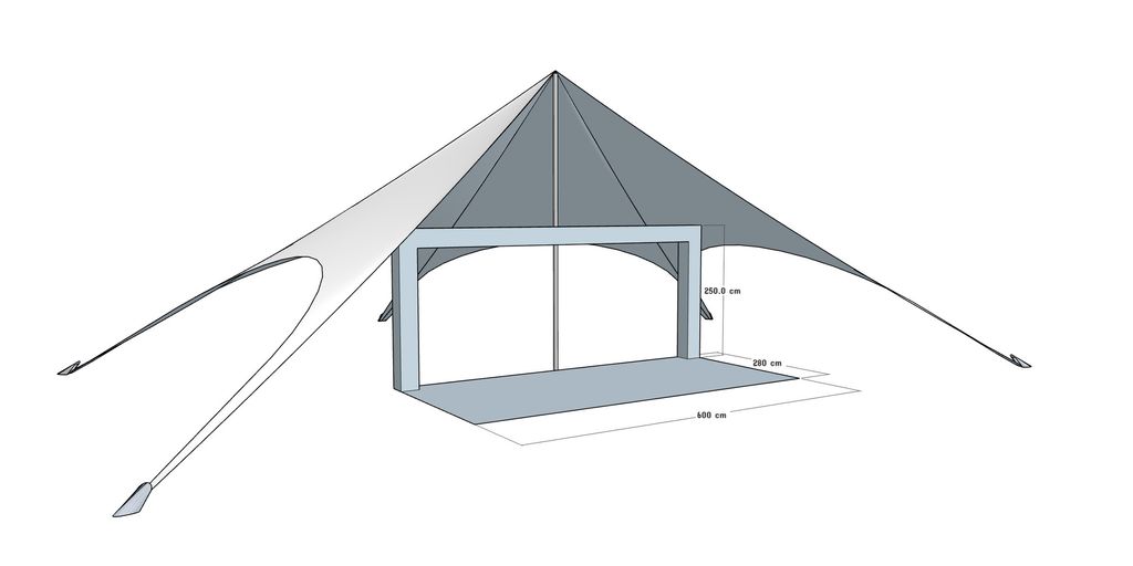1700舞台天幕中柱前高度示意圖1