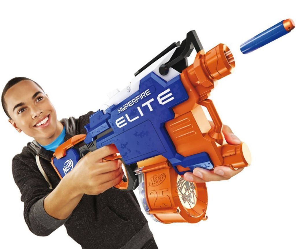 NERF N-strike Elite Hyperfire Blaster With 25 Dart Drum Fires up