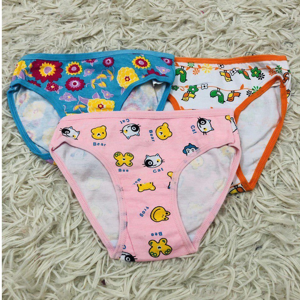 KidsBorong 3 pieces Kid Girls Underwear Seluar  Dalam Kanak  