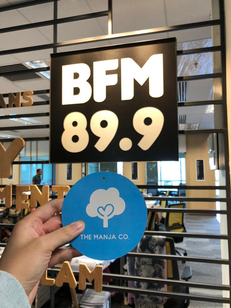 The Manja Company at the BFM Radio Station entrance