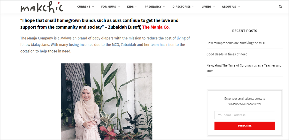 The Manja Company - Makchic feature article screenshot1