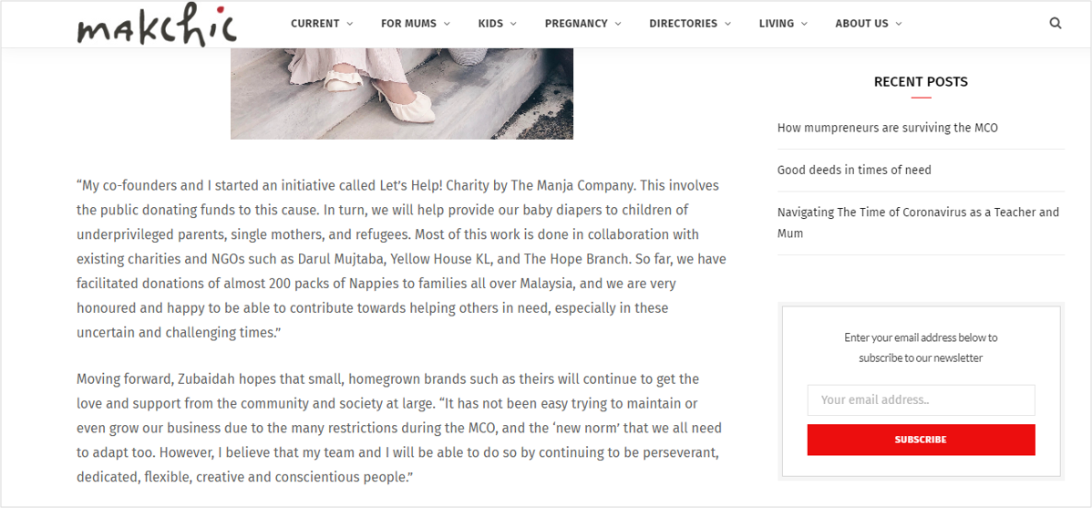 The Manja Company - Makchic feature article screenshot2