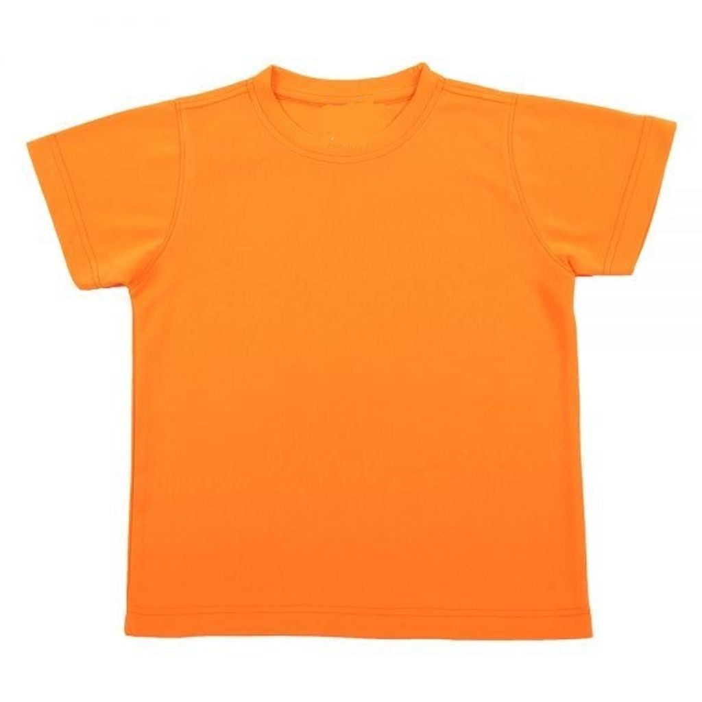Outrefit Microfiber Kids Round Neck t shirt Safety Orange.jpeg