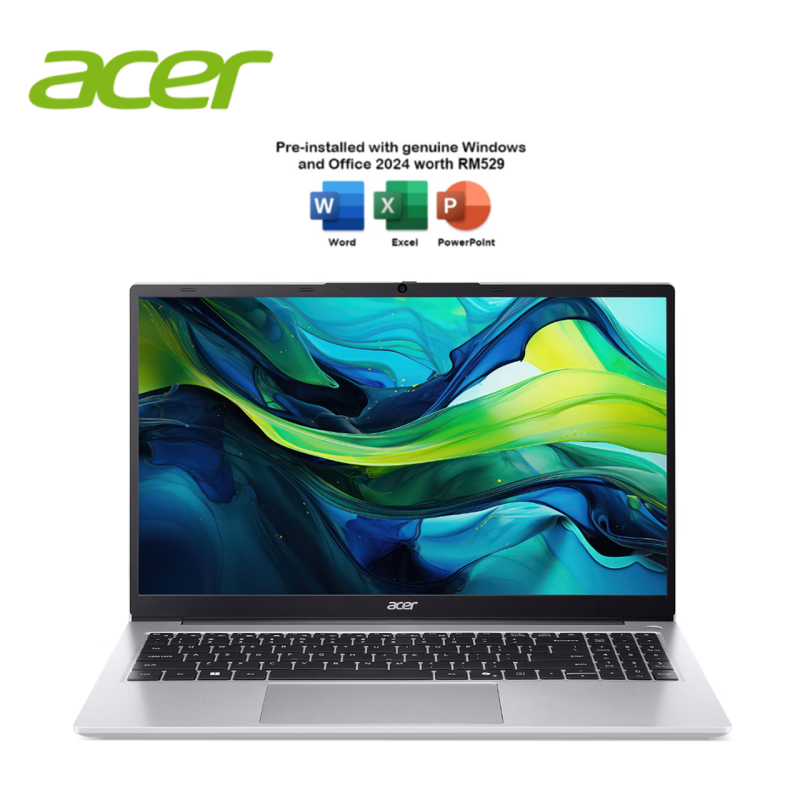 Acer Aspire Lite 15 AL15-42P-R4FV 15.6" FHD Laptop Pure Silver ( R7-7730U, 16GB, 512GB SSD, ATI, W11