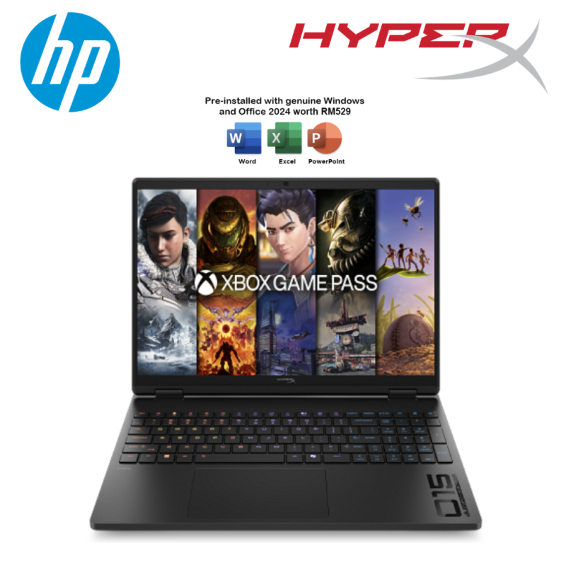 HP HyperX OMEN 15-gb0187AX 15.3'' 2K 165Hz Gaming Laptop ( R7 8745HX, 16GB, 512GB SSD, RTX5050 8GB,