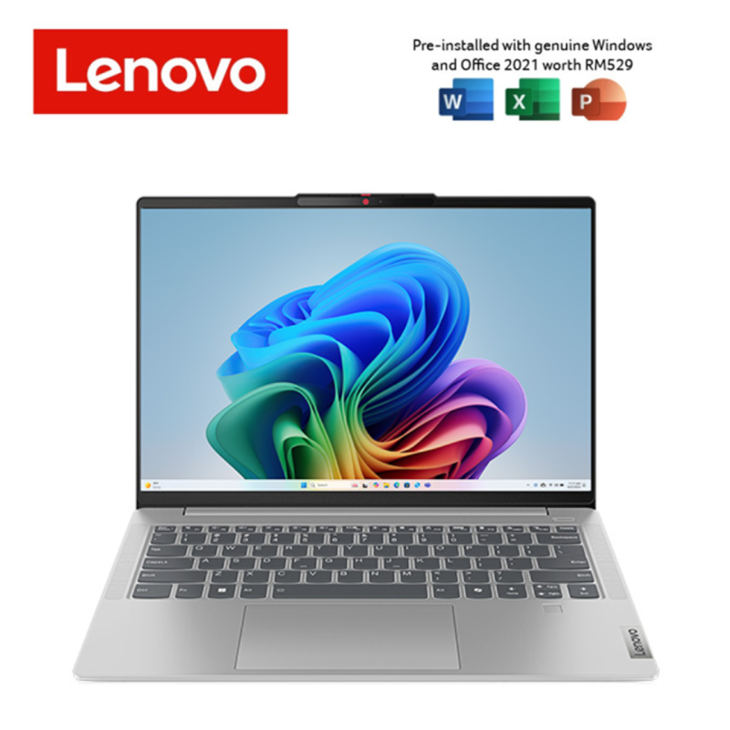 Lenovo IdeaPad Slim 5 14Q8X9 83HL002WMJ 14" WUXGA Laptop Grey ( Snapdragon® X Plus, 32GB, 512GB SSD,
