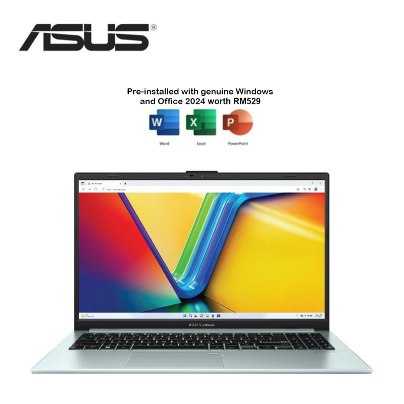 Asus VivoBook Go 15 E1504F-ANJ872WMS 15.6'' FHD Laptop Grey Green ( Ryzen 3 7320U, 8GB, 512GB SSD, A