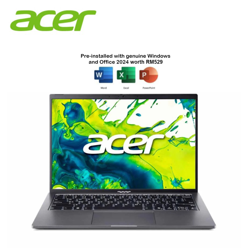 Acer Aspire Go 14 Ai AG14-71M-5529 14" WUXGA Laptop Steel Grey ( CU5-125H, 16GB, 512GB SSD, Intel, W