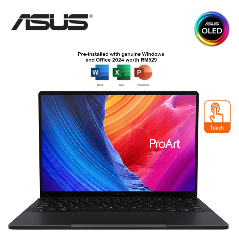 Asus ProArt PX13 OLED HN7306W-VLX028WMS 13.3"3K Laptop Black ( Ryzen AI 9, 32GB, 1TB SSD, RTX4060 8G