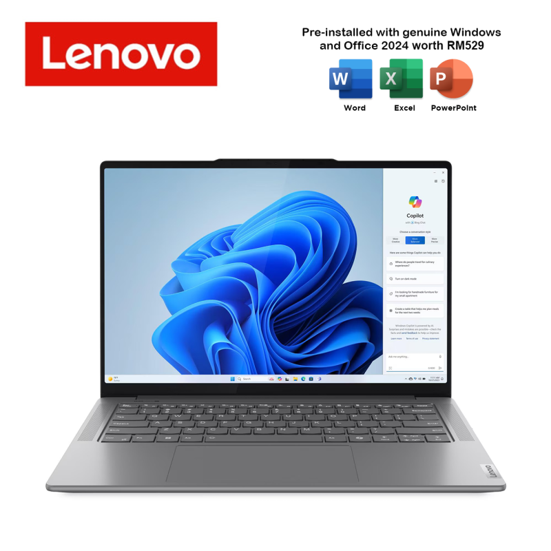 Lenovo Yoga Pro 7 14AHP9 83E30056MJ 14.5'' 2.5K Laptop Grey ( Ryzen 7 8845HS, 16GB, 1TB SSD, RTX3050