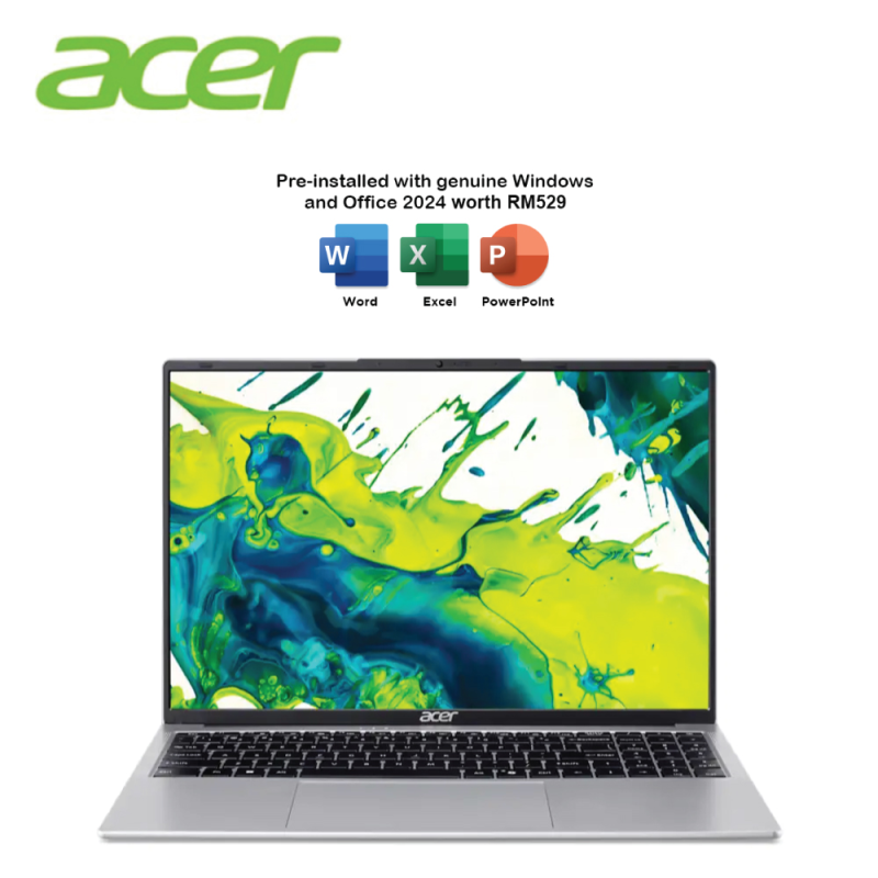 Acer Aspire Lite 16 AL16-54P-54PX 16.1" WUXGA Laptop Pure Silver ( C5-120U, 16GB, 512GB SSD, Intel,