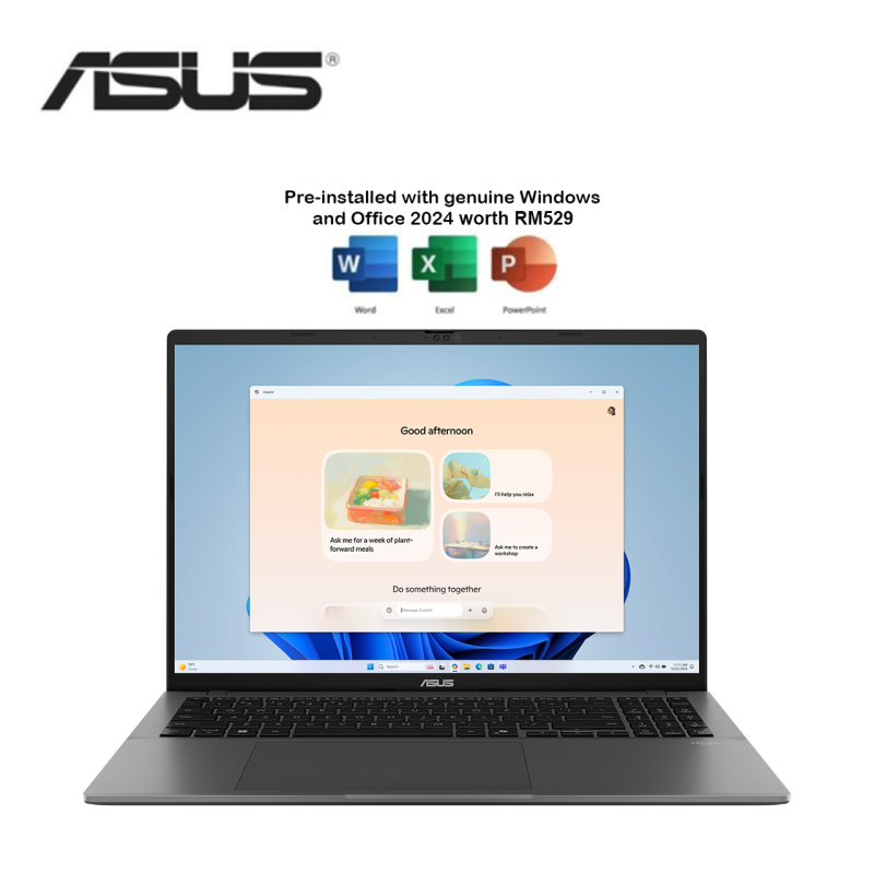 Asus VivoBook S 16 S3607V-ARP368WS 16'' WUXGA Laptop Matte Gray ( C5-210H, 16GB, 1TB SSD, Intel, W11