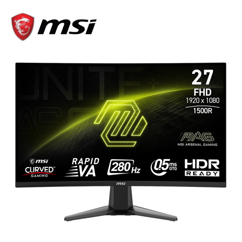 MSI MAG 276CXF 27" FHD 280Hz Curve Gaming Monitor ( HDMI, DisplayPort, 3Yrs Warranty )