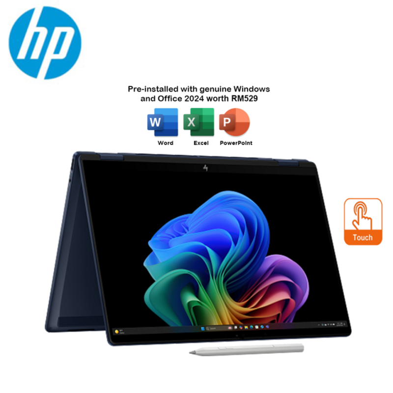 HP OmniBook X FlipNGAI 14-fm0109TU 14" 3K Touch Laptop Blue ( CU7-258V, 32GB, 1TB SSD, Intel Arc, W1