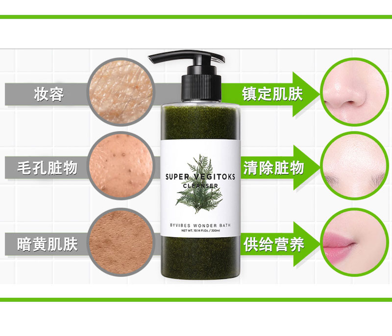 Wonder Bath Super Vegitoks Cleanser With Pump (300ml) WB蔬菜洗面乳 D4.jpg