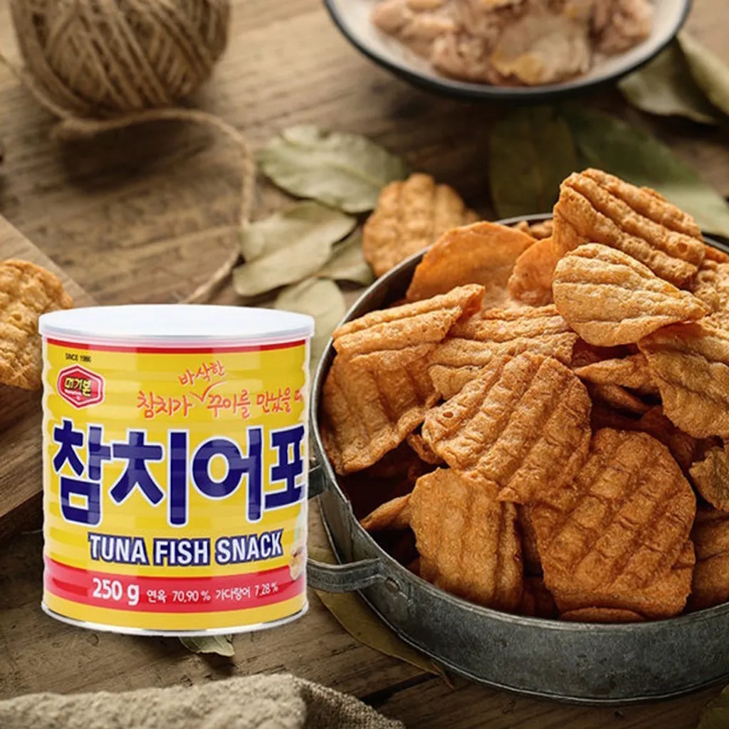 Murgerbon Korea Tuna Fish Snack (250g) 韩国零食☆ TUNA FISH 金枪鱼鱼酥鱼片饼干铁罐250g – AmzBeauty96