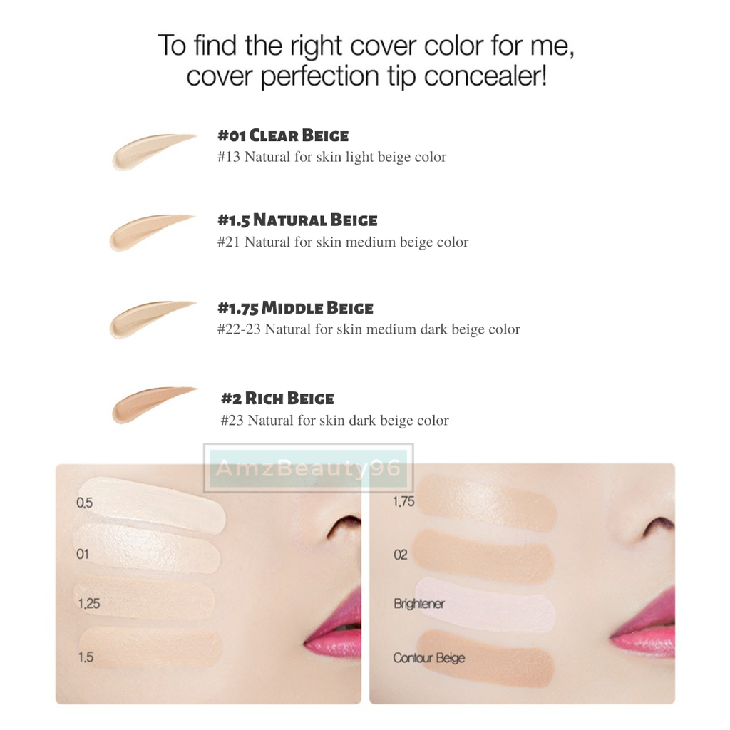 The Saem Cover Perfection Tip Concealer  SPF 28:PA++ (4 Colors) 02.png