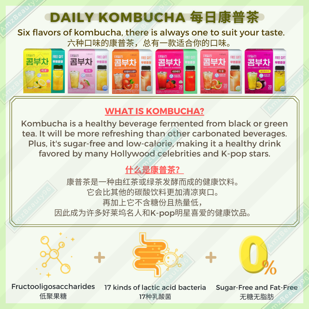 DANONGWON Daily Kombucha (5g x 20 Sticks) + Free Bottle (400ml) 03