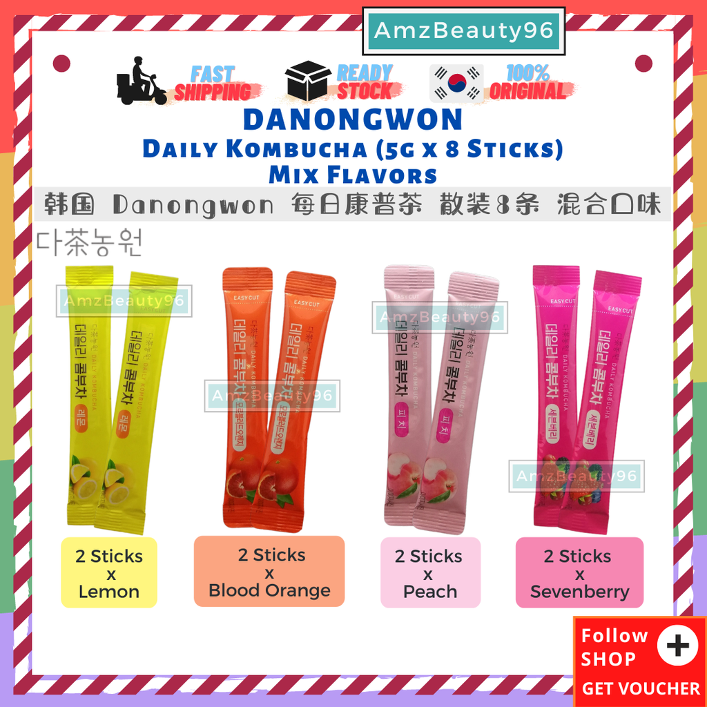 DANONGWON Daily Kombucha (5g x 8 Sticks) Mix Flavors