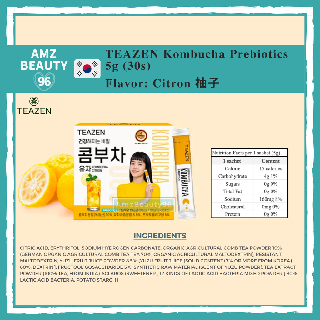 Teazen Kombucha Tea Prebiotics (5g) 01 Citron 30s