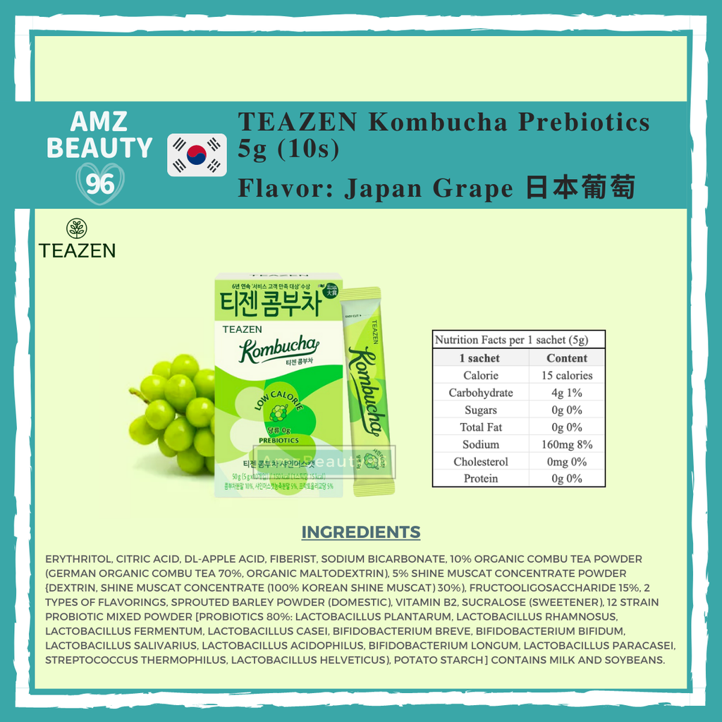 Teazen Kombucha Tea Prebiotics (5g) 01 Japan Grape 10s