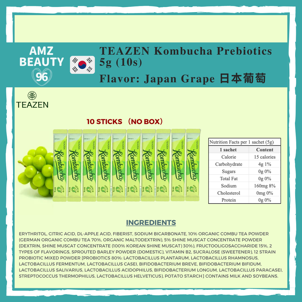 Teazen Kombucha Tea Prebiotics (5g) 01 Japan Grape 10s No Box