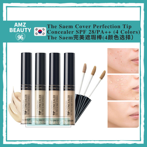 The Saem Cover Perfection Tip Concealer  SPF 28PA++ (4 Colors)