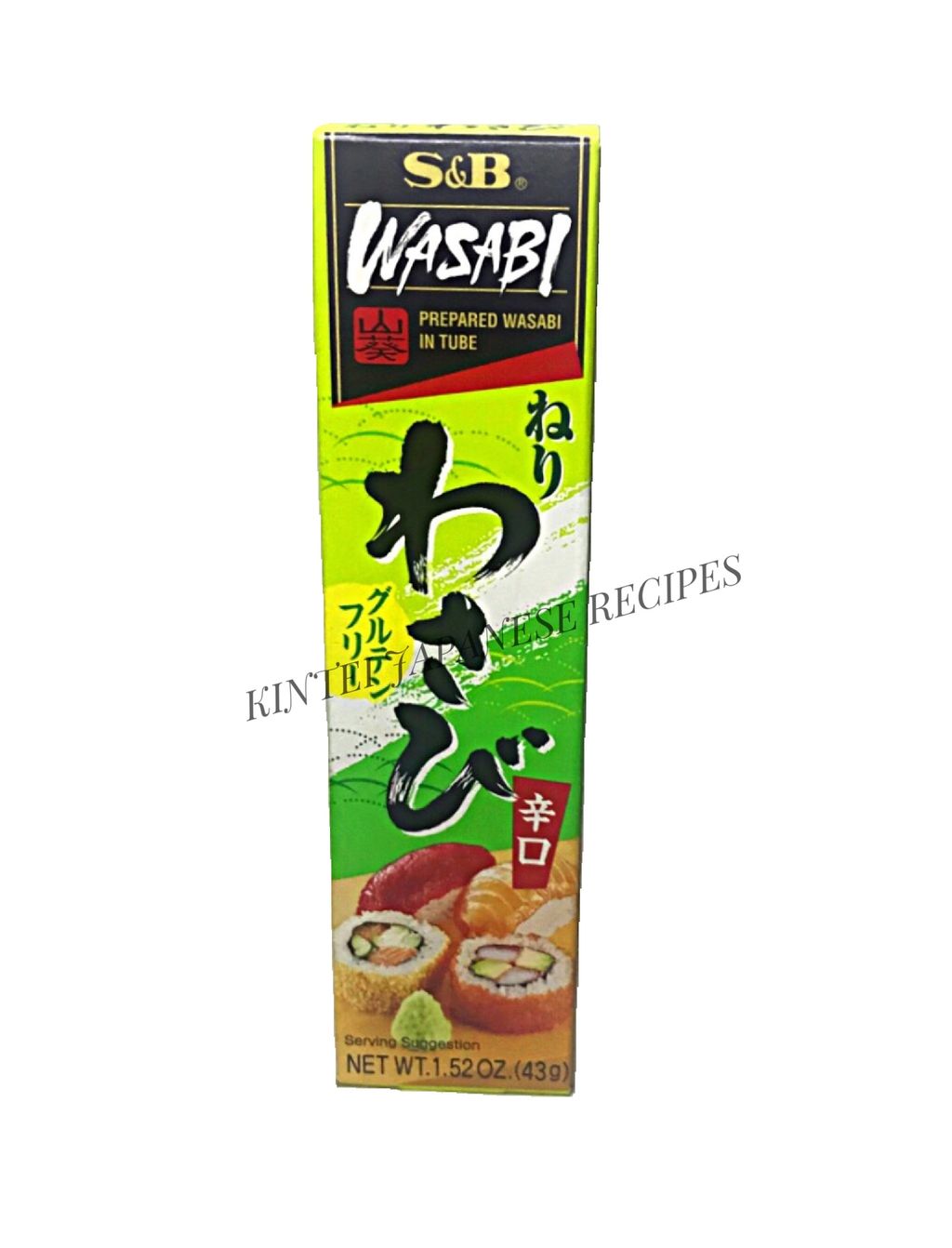 S&B Wasabi Paste 43gm (S&B Neri Wasabi) Kintei Japanese Recipes