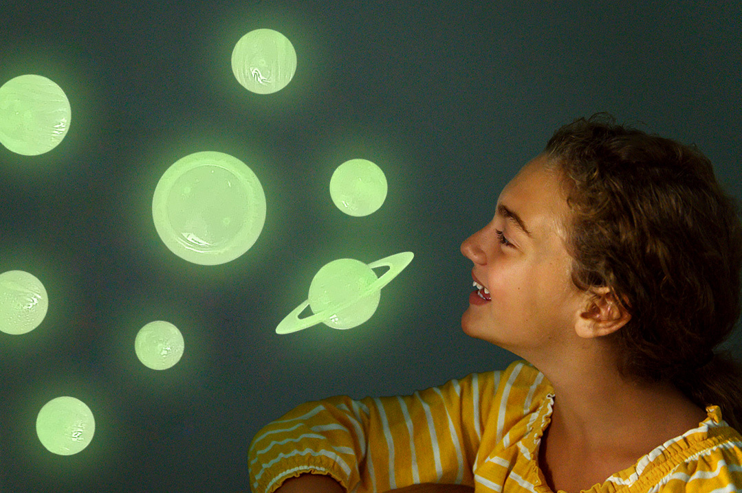 Stickers Phosphorescents Dinosaures 3D Pour Chambre D'enfant - Lot De 8 Dinosaures Différents, Brillent Dans Le Noir
