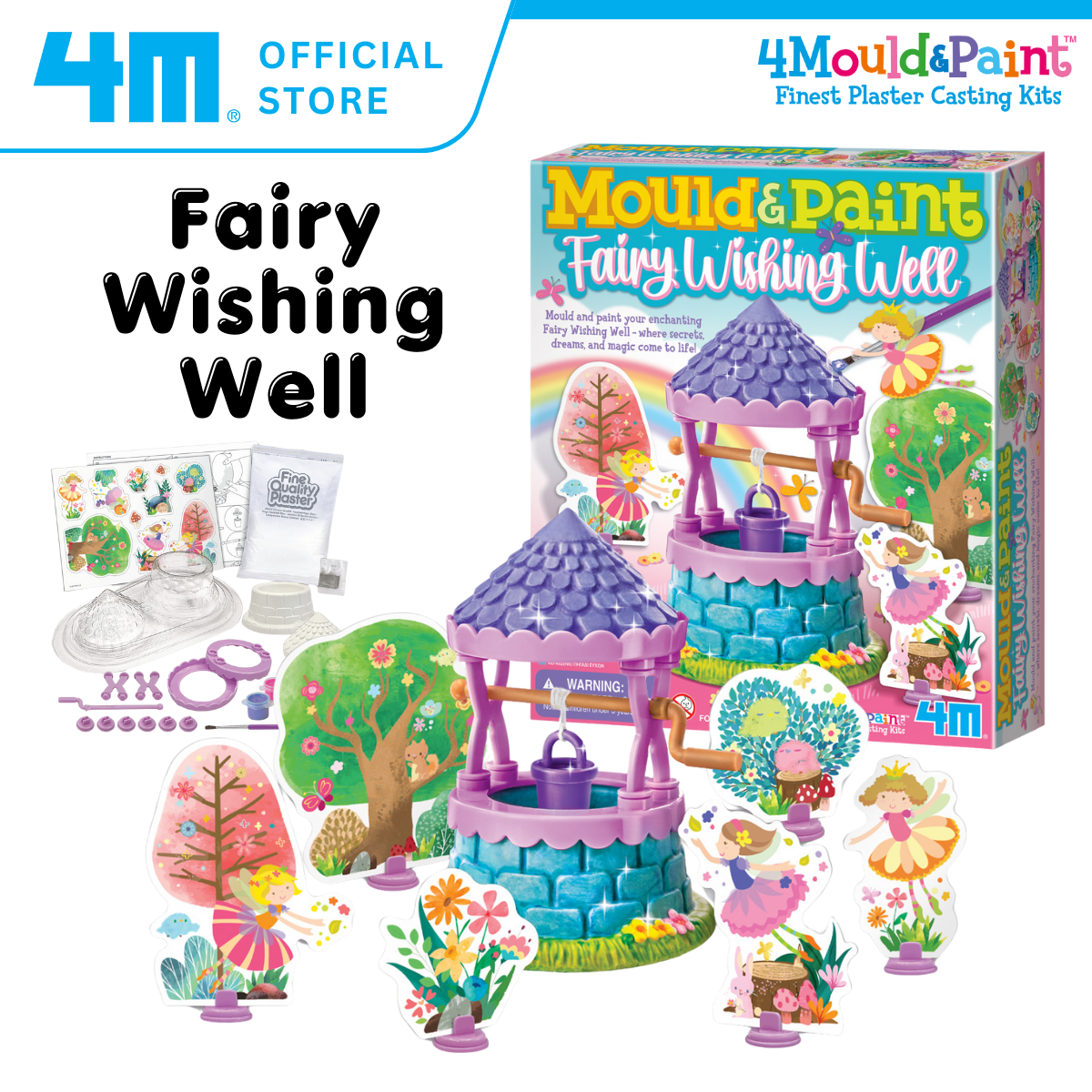 4M Mould And Paint Glitter Fairy – Bastelset Zum Gießen & Bemalen Von Feen-Magneten