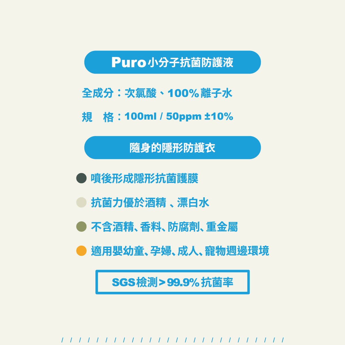 PURO小分子抗菌防護液