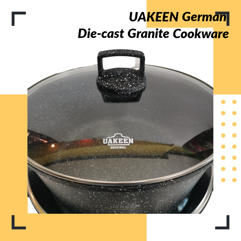 Uakeen Germany 12 Pcs Cookware Granite Sets – Nazlan Rich Trading Co.