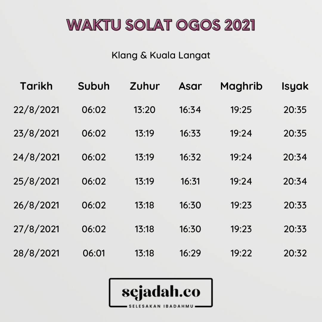 Waktu Solat Selangor - Ogos 2021 - Klang & Kuala Langat_04.jpeg