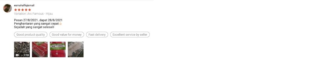 Review dari pelanggan beli sejadah di SEJADAH.CO
