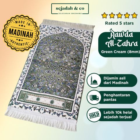 05_Sejadah SCO Rawda Al-Zahra Green Cream 8mm