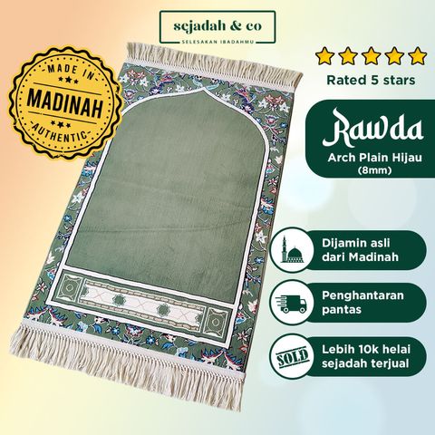 06_Sejadah SCO Rawda Arch Plain Hijau 8mm