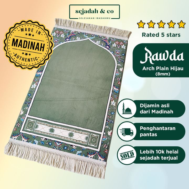 06_Sejadah SCO Rawda Arch Plain Hijau 8mm