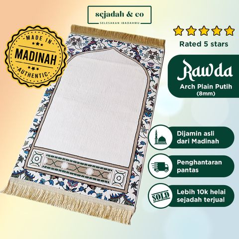 05_Sejadah SCO Rawda Arch Plain Putih 8mm