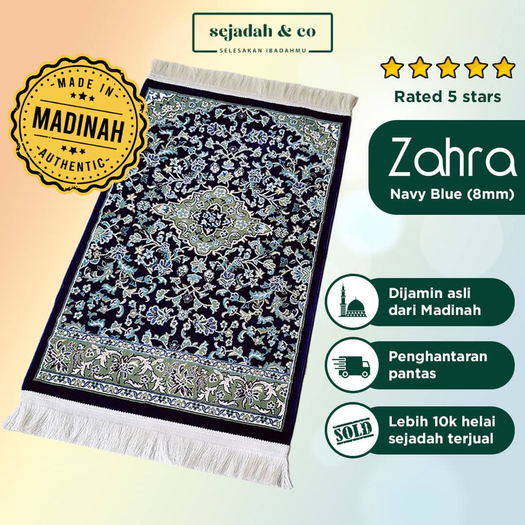 04_Sejadah SCO Zahra Navy Blue 8mm