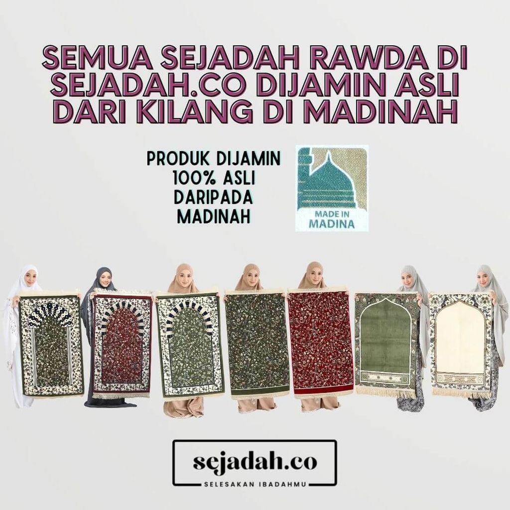 Sejadah Rawda dijamin asli dari Madinah di SEJADAH.CO.jpeg