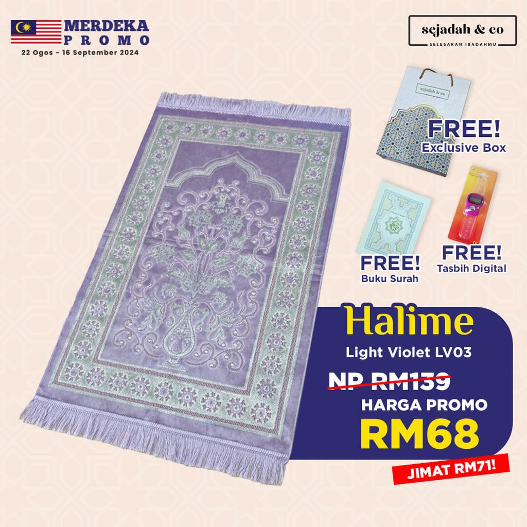 01_Sejadah SCO Halime Light Violet LV03