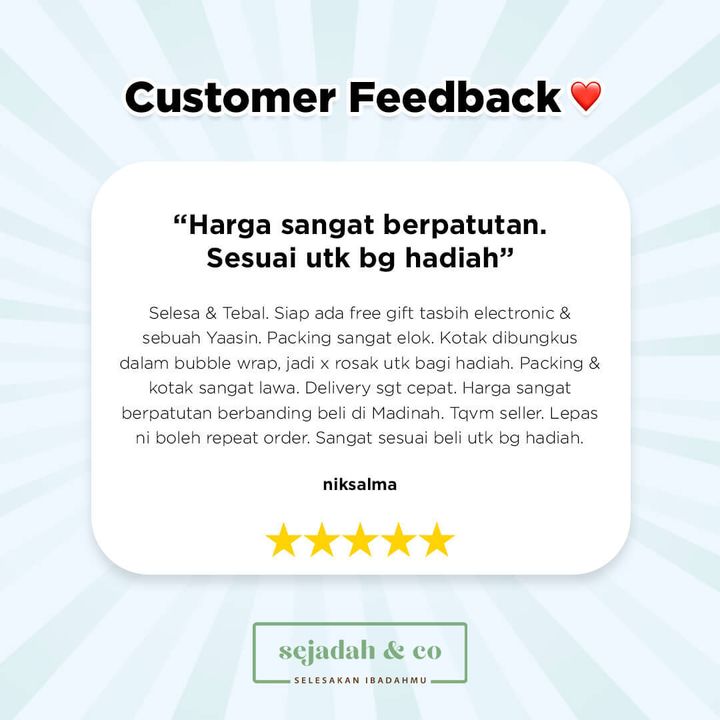 01_Feedback Pelanggan Sejadah.co