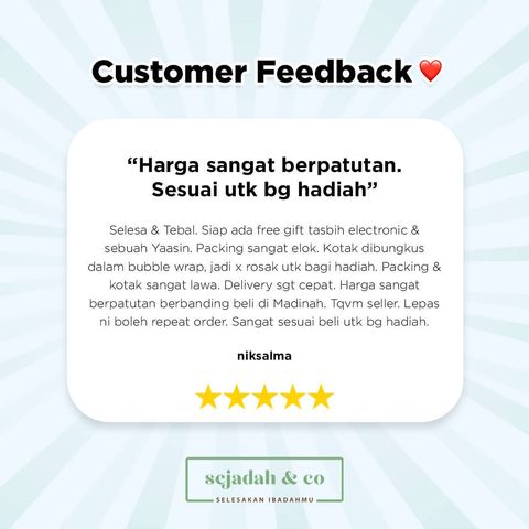 01_Feedback Pelanggan Sejadah.co