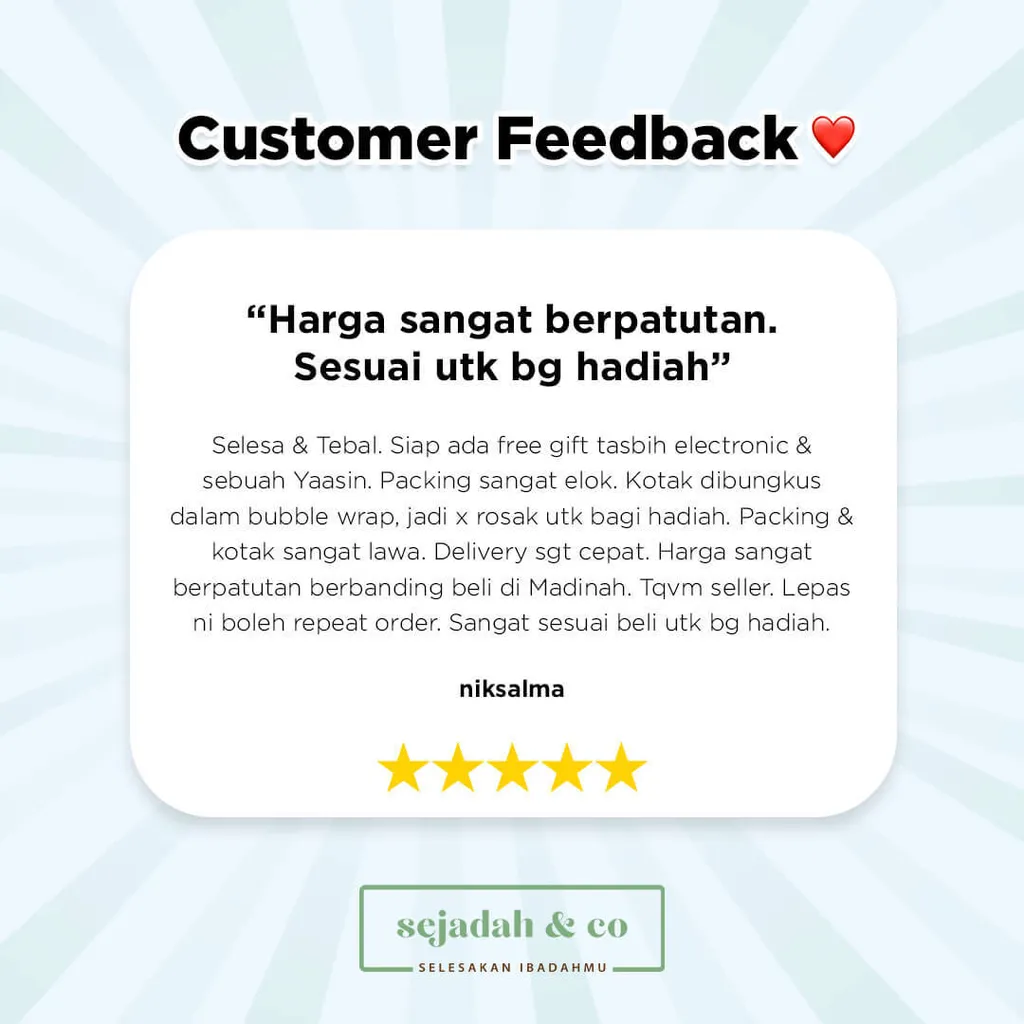 01_Feedback Pelanggan Sejadah.co